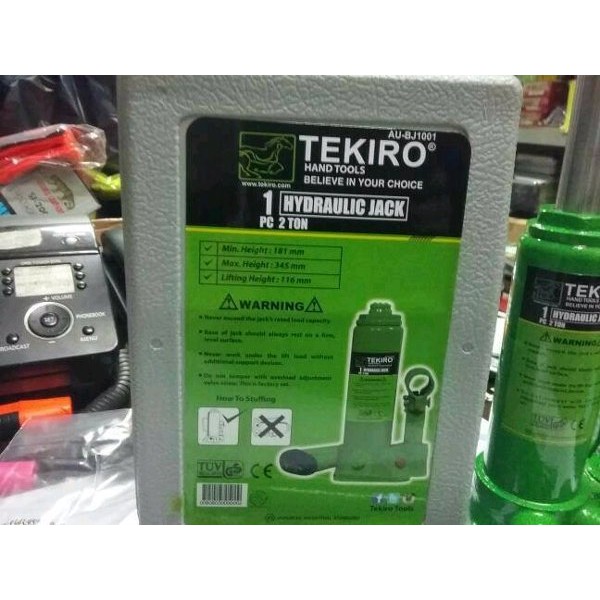 DONGKRAK BOTOL TEKIRO 2 TON HYDRAULIC JACK TEKIRO 2T DONGKRAK MOBIL KECIL