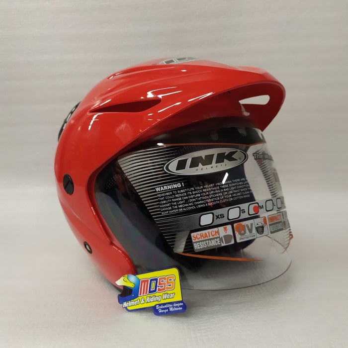 Helm INK CX 22 CX22 Solid Polos Merah Ferrari | Halfface | Original| SNI