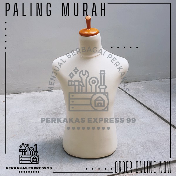 Manekin / Patung Display Pria Dewasa BUSA bahan TEBAL Anti Peyot Warna KREM