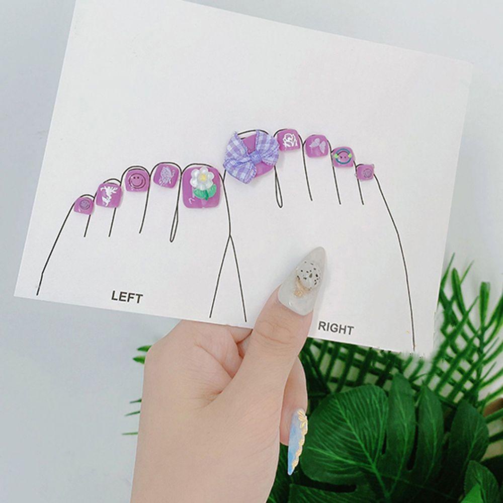 Augustina Tips Piring Nail Art Palsu Cewek Menampilkan Berdiri Kertas Kaki Cetakan Nail Art Papan Pajangan