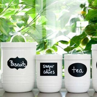 40Pcs Stiker Label Toples Gula Warna Hitam untuk Dekorasi 40Pcs Stiker Label Toples Gula Warna Hitam untuk Dekorasi