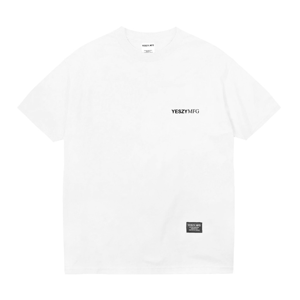 YESZY.MFG Tshirt White Mismatch F Black