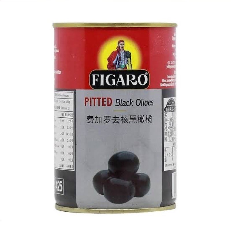 FIGARO Pitted Black Olives / Buah Zaitun Hitam FIGARO 400 Gram