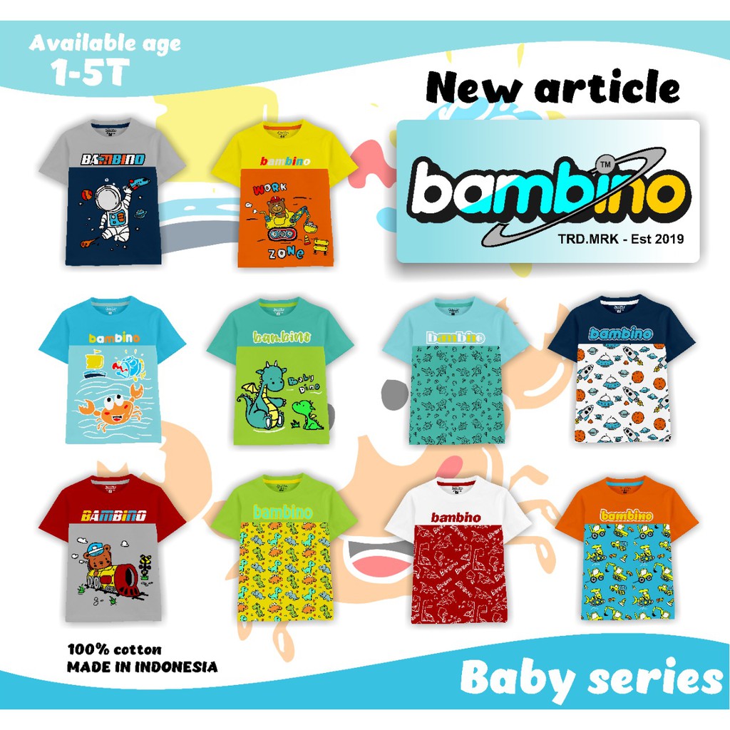  kaos  bambino baby kaos  bayi grosir  Shopee Indonesia