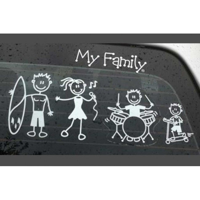 Stiker Mobil Happy Family Karakter Keluarga Sticker Keren Lucu