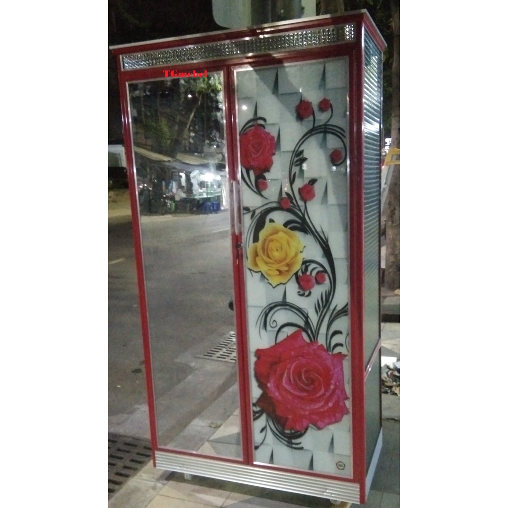 lemari pintu 2 /lemari pakaian kaca
