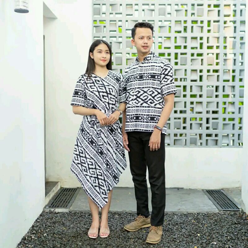 Baju kain tenun couple pasangan