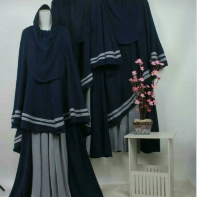 GAMIS SYARI SET AZIZAH - NAVY - ICHIKO STORE - SET SYARI