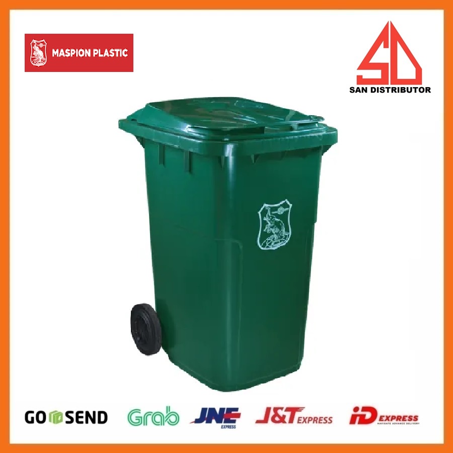 Tempat Sampah RODA tong sampah Kotak Sampah 240 liter maspion B T392