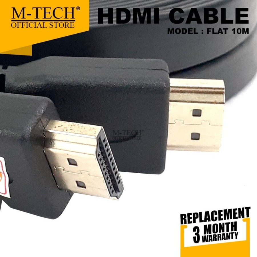 Kabel HDMI to HDMI 10 Meter High Speed Full HD 1080P Original M-Tech