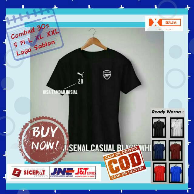 D8H Kaos  Distro Arsenal Inisial Training Jersey Baju Tshirt Distro Couple Pria Lengan Panjang Polos