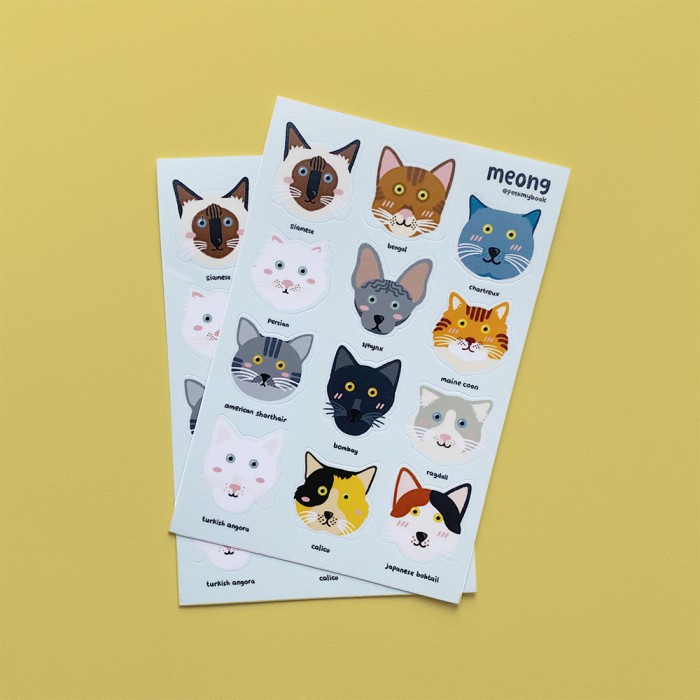

Stiker Peekmybook Meong / Stiker Kucing Lucu / Cat Stickers / Stiker Meong / Stiker Miaw / Animal Stickers / Stiker Binatang