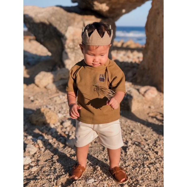 Baju Kaos Polo Shirt Atasan Lengan Pendek Anak Bayi Laki Laki Perempuan 1 2 3 4 5 Tahun Katun Oblong Anak Kaos Nonton-4