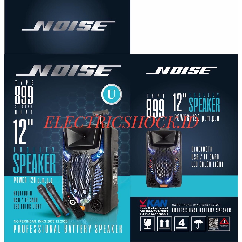 SPEAKER PORTABLE WIRELESS NOISE 899U / NOISE 899 U ORIGINAL 12INCH