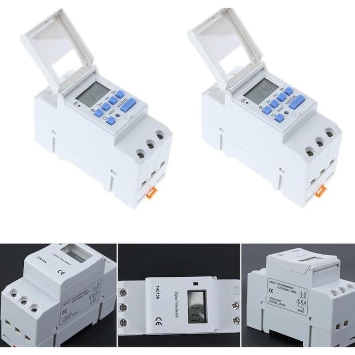 Digital Programmable Timer Switch 12VDC DIN Rail Model MCB