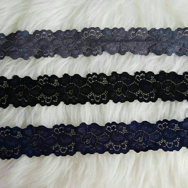 Renda karet elastis karet bordir untuk mukena mukenah hijab khimar jilbab bandana bayi
