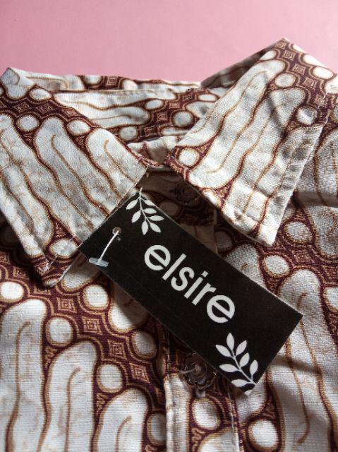 Zivana Dress Gamis Motif Syari Batik Fashion Muslim Wanita Lengan Panjang Murah Elsire