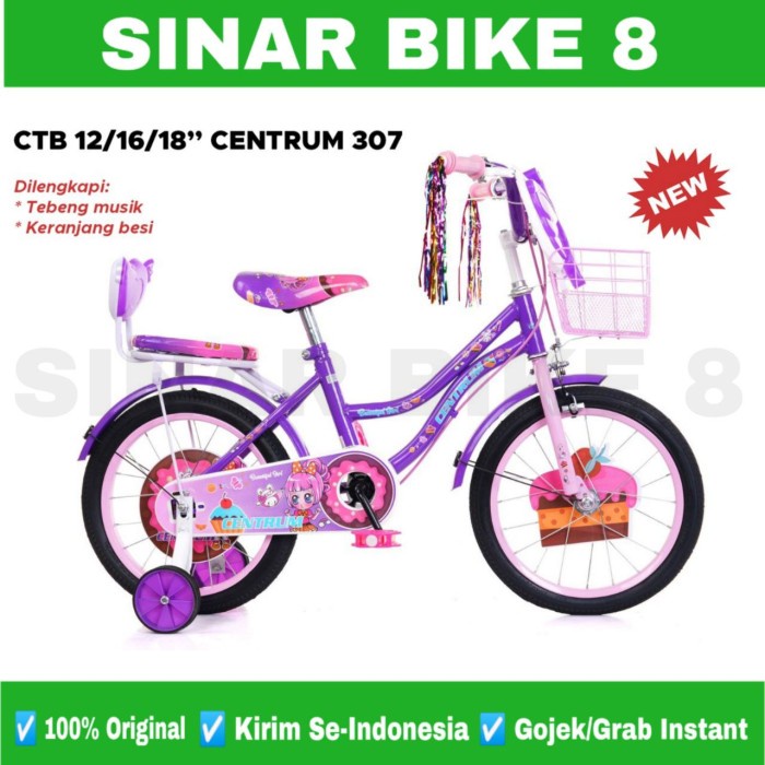 Sepeda Anak Perempuan MINI CENTRUM CT 307 New Ukuran 12&quot; 16&quot; dan 18 Inch