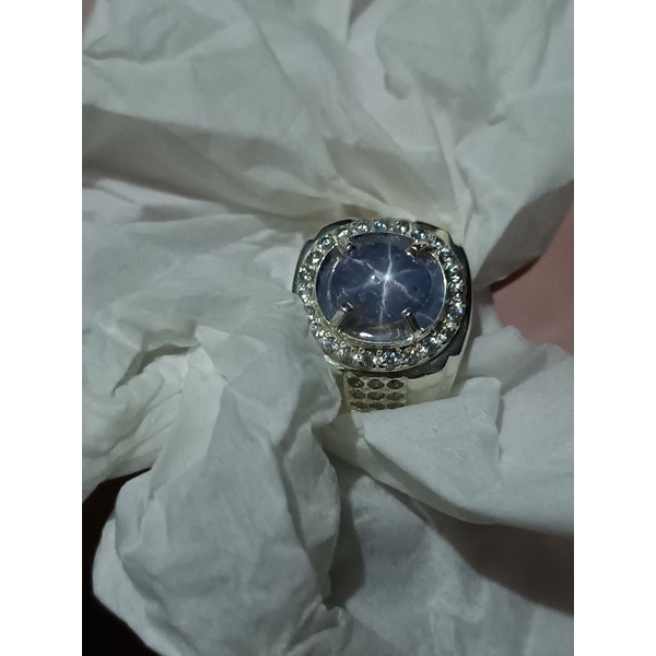 natural blue star safir