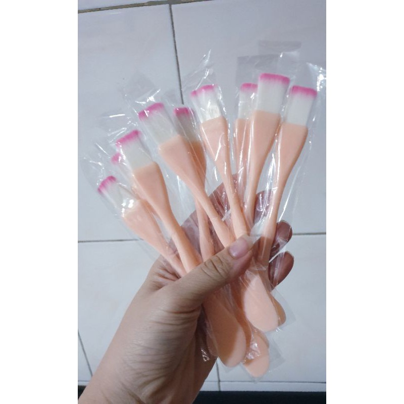 Kuas Masker Wajah  2 In 1 / Facial Mud Mask Brush / Spatula 2 in 1