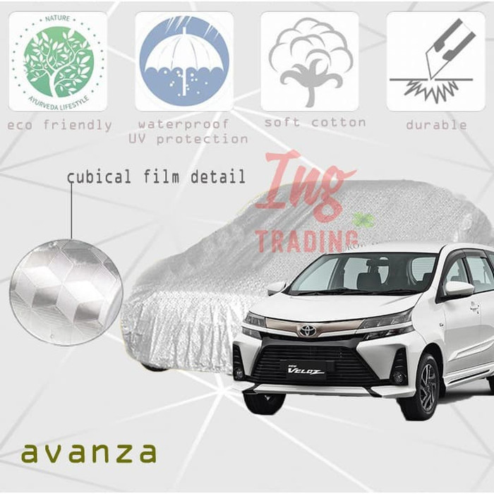 Cover Sarung Mobil AVANZA Waterproof 3 Layer Protection - Perak