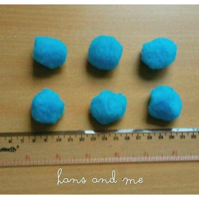 

Pom Pom 3cm / Pompom 3 cm Biru