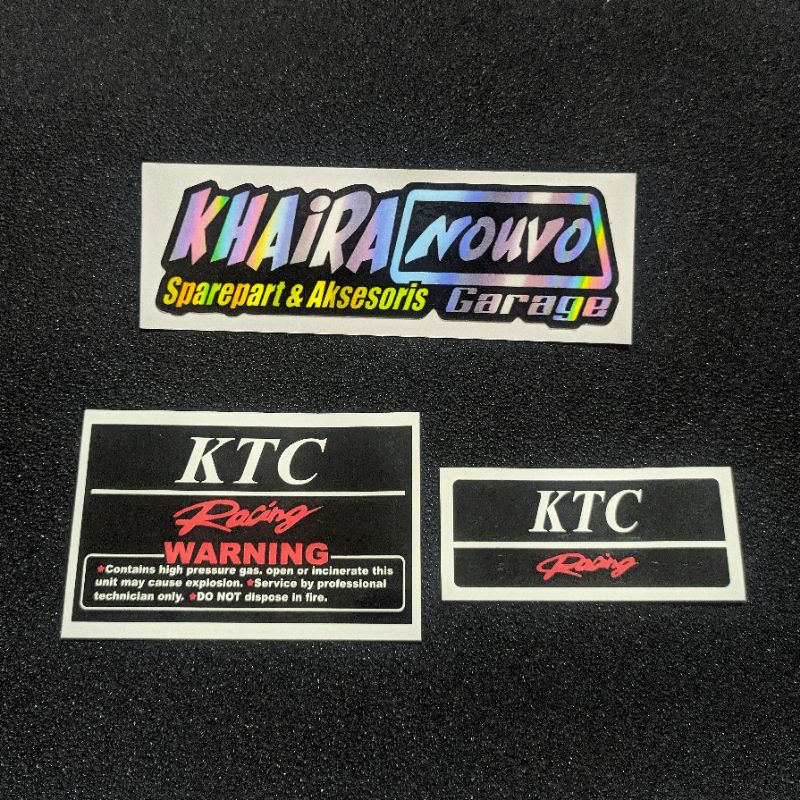 Sticker ktc racing stiker shock tabung ktc racing stiker shockbreaker belakang tabung ktc