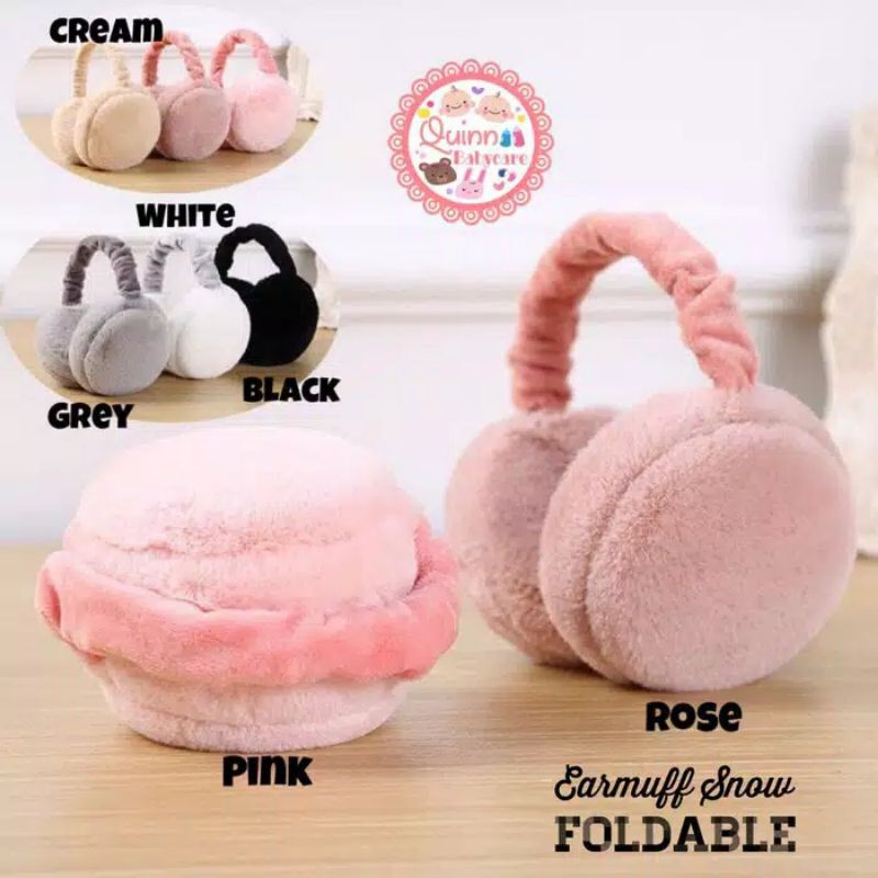 Earmuff Lipat EMF-12 anak POLOS fluffy baby kids pelindung telinga penutup telinga balita musim dingin Earmuff Fluffy Baby Kids / Penutup Telinga Bayi Anak / pelindung telinga balita foldable dewasa earmuf