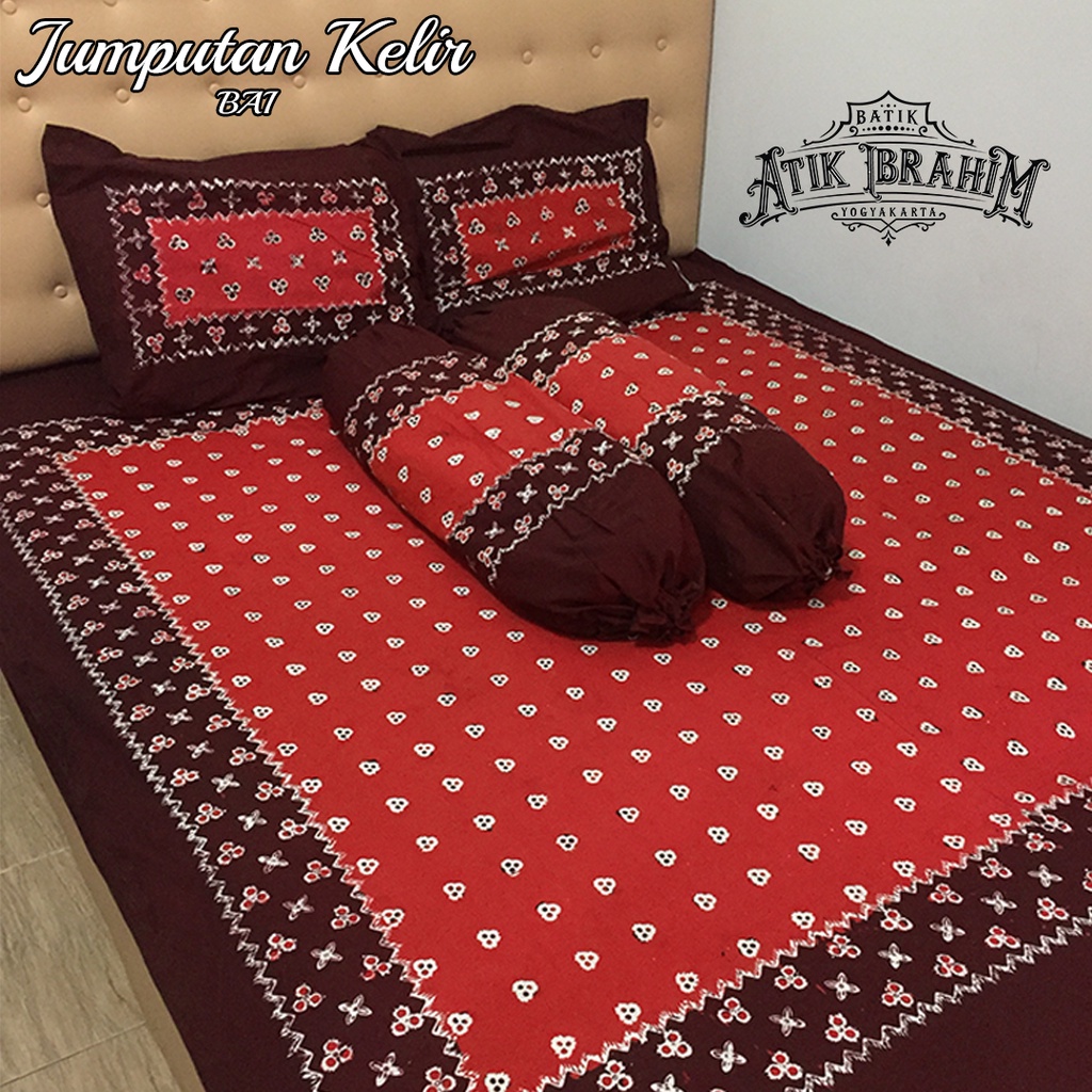 Sprei batik cap Jumputan Kelir Ukuran 180 x 200 atau 160 x 200 | sprei batik jogja | sprei batik kla
