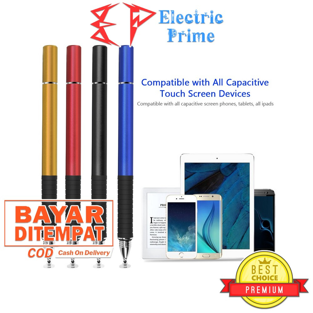 Stylus Pen 2 in 1 Tripledi Gambar Touch Drawing Tablet Tip Capacitive iPad Android Universal