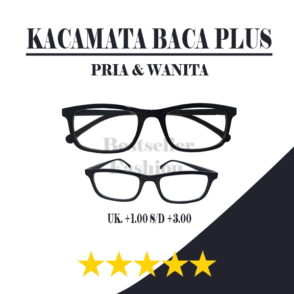 TERMURAH!!! Kacamata Baca Plus (+) Rabun Dekat Pria/Wanita Uk. +1.00 s/d +3.00  Kacamata baca full plus NOCASE