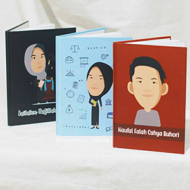 

Notebook A5 hardcover custom karikatur