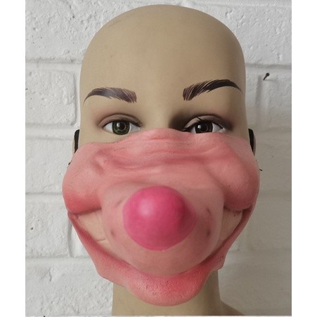 TOL-61 masker latex half face setengah wajah mouth mask prank