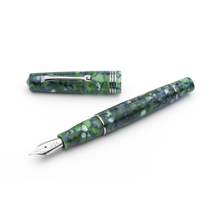 

Pulpen - Leonardo Officina Italiana Momento Zero Reg Fountain Pen - Silver Trim