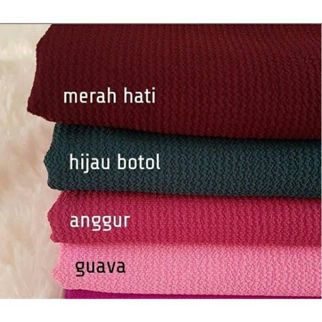 Bahan kain buble Crepe untuk hijab khimar kerudung