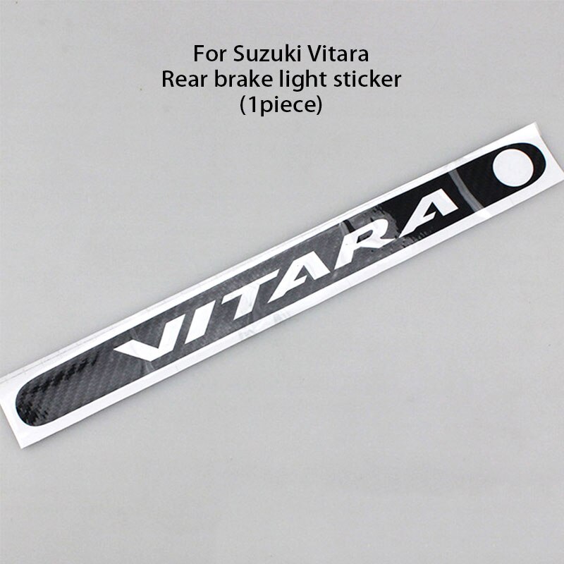 Lampu Rem Tinggi Stiker Serat Karbon Hitam untuk Suzuki Vitara Pelindung Dekorasi Mobil Styling