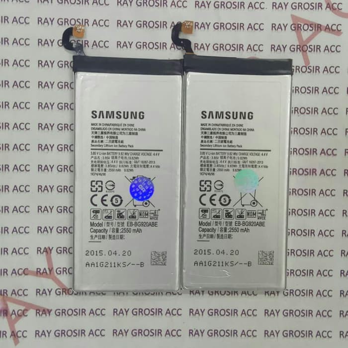 Baterai Original SAMSUNG GALAXY S6 / G920 ( EB-BG920ABE )