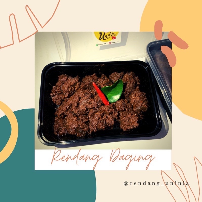 

Rendang Daging Sapi Ukurang Large (1000gr) Rendang Uninia Asli Payakumbuh