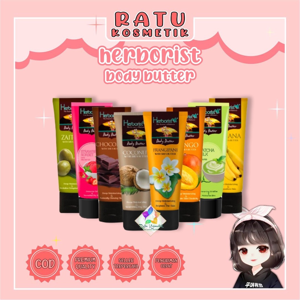 ❤ RATU ❤ Herborist Body Butter 80g Halal &amp; BPOM | Body Lotion herborist (✔️BPOM)