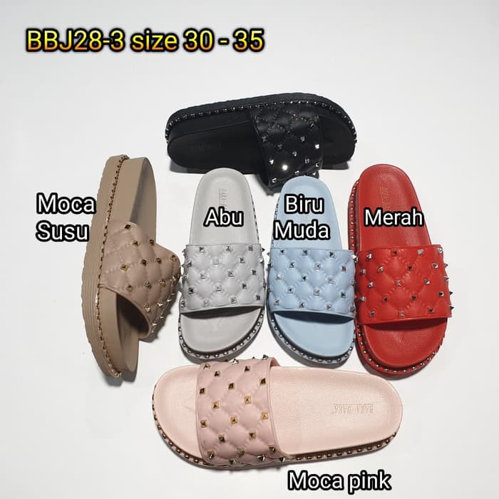 jelly sandal selop anak cewek sendal karet slide bara bara import BBJ28-3