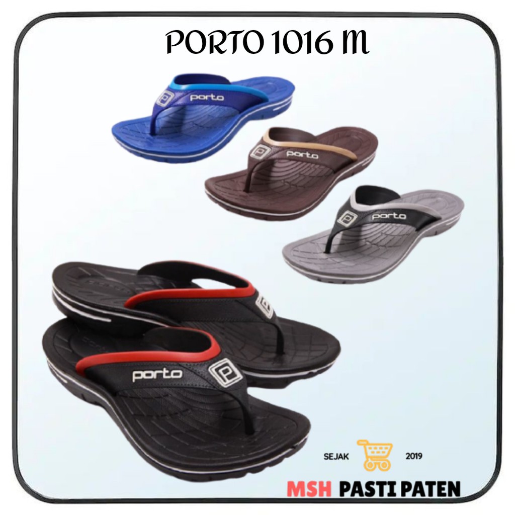 PORTO 1016 M SIZE 39-44 ORIGINAL Sandal jepit pria dewasa bahan karet tahan air