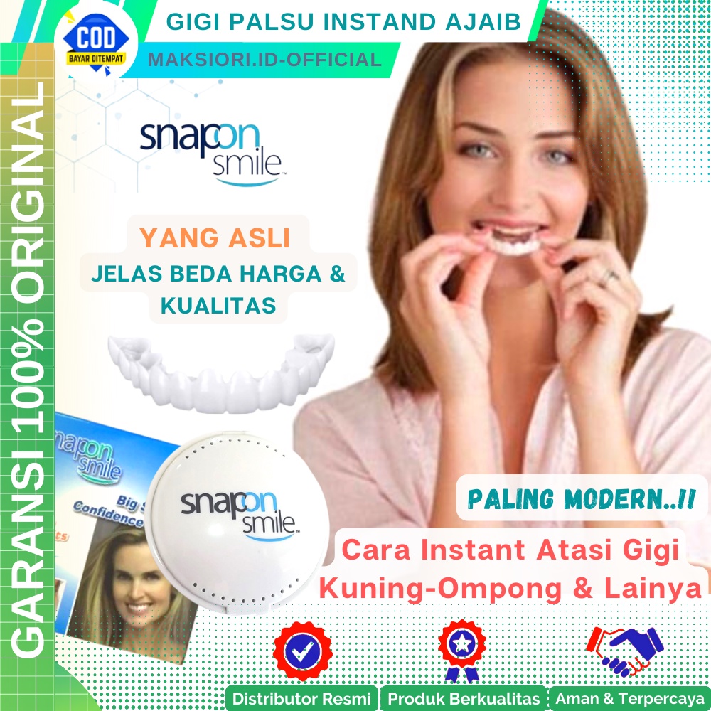 Gigi Palsu Instan Snap On Smile 100% Original Gigi Palsu Instan Atas Bawah Original COD