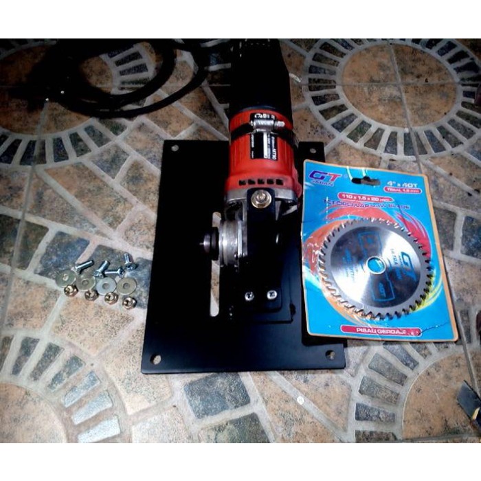Stand perubah gerinda tangan 4 inch menjadi table saw