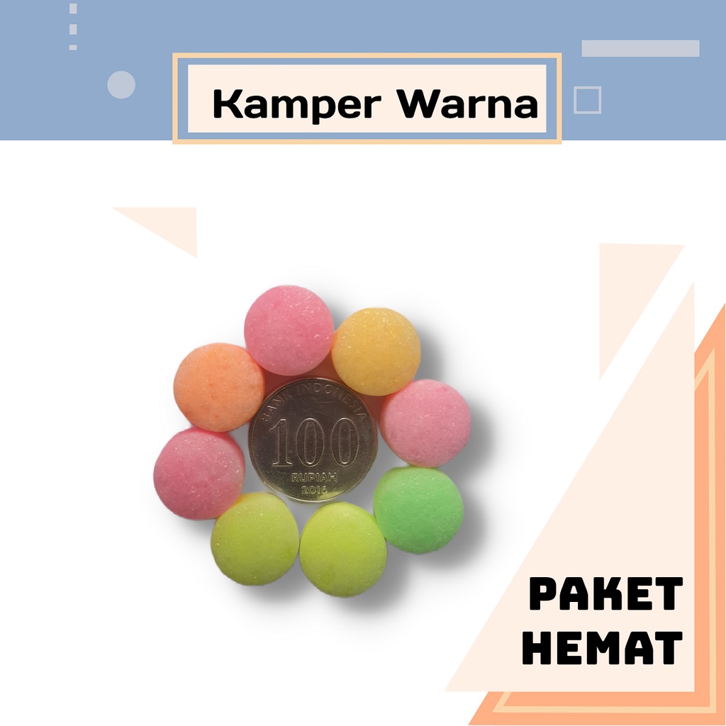 Kamper Lemari Pakaian Wangi pewangi kamar mandi tahan lama kamper warna kapur barus paket 1 Ons