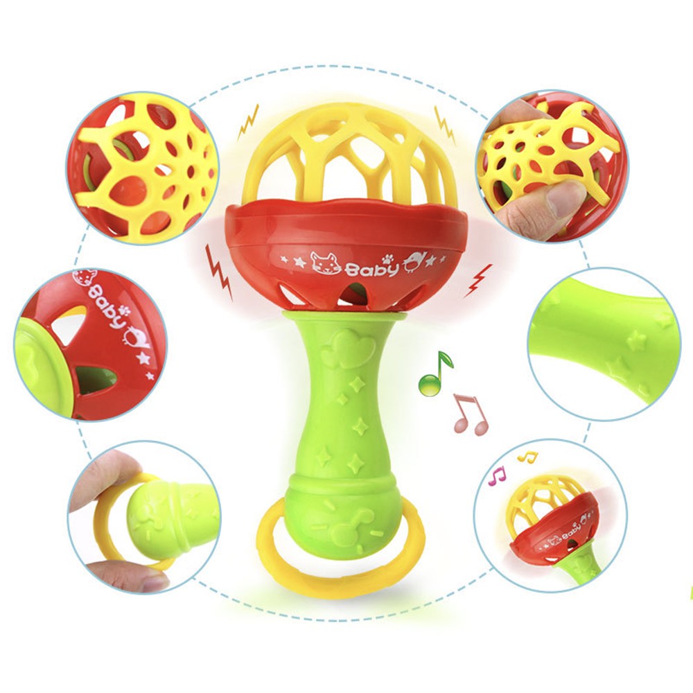 MURMURE.BABY | MAINAN KERINCINGAN BAYI / TEETHER RATTLE STICK / MAINAN GIGITAN BAYI BPA FREE