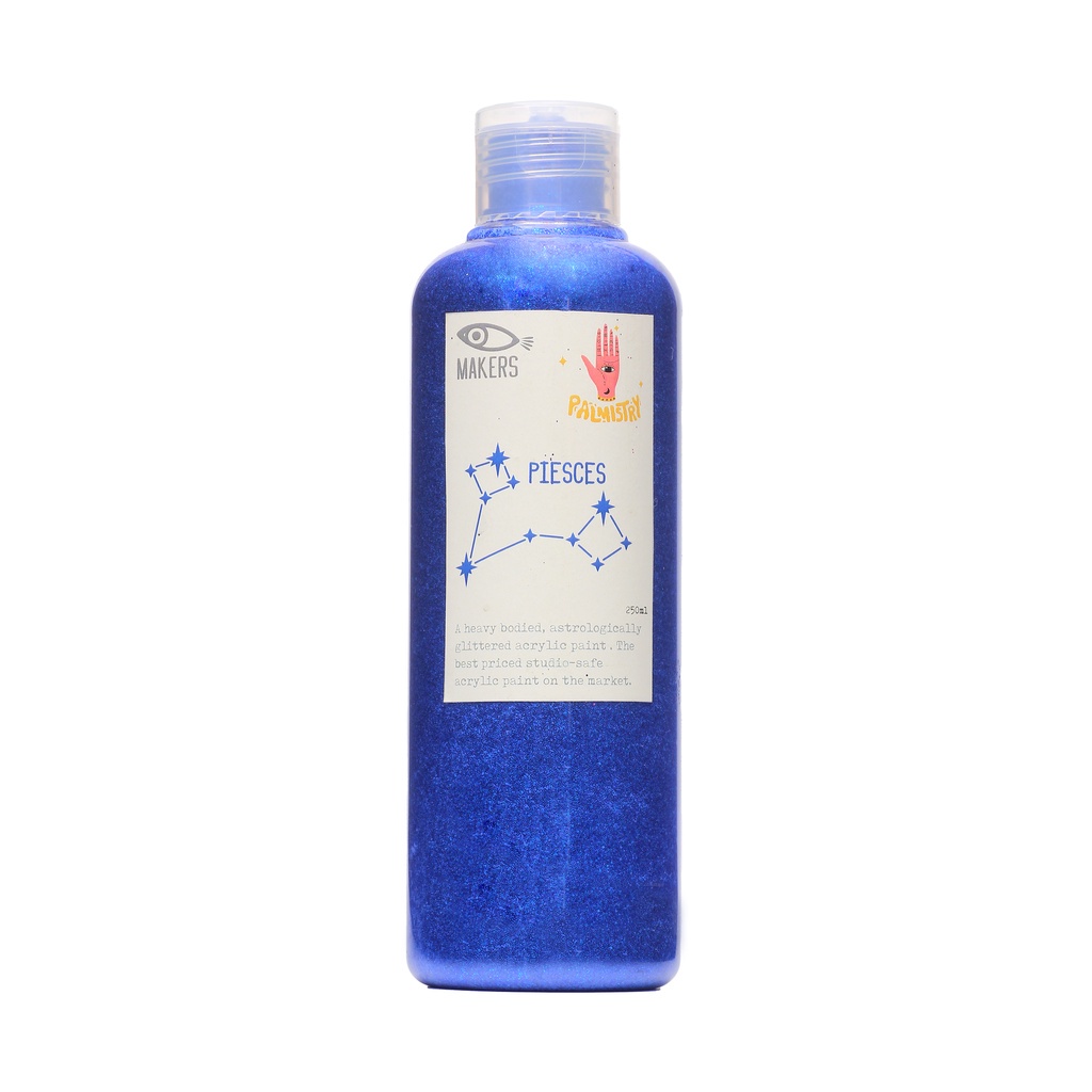 

MAKERS Dark Blue Glitter Acrylic Paint PISCES 250ml by MAKERS