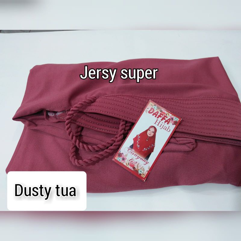 hijab jersey tali tambang/bergo jersey tali kepang/hijab jersey tali kepang/kerudung jersey tambang/hijab tali tambang polos variasi-Dusty jerseysuper