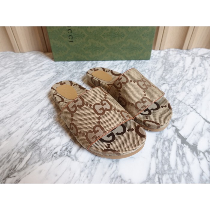 Gucci Sandal Canvas GG Original Quality Sepatu Wanita