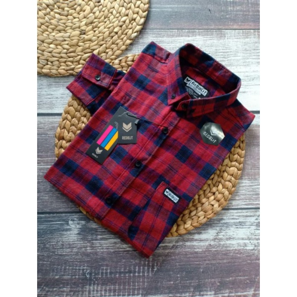 Kemeja Pria Flanel Panjang DISTRO / Kemeja Cowok Flanel / Kemeja Redblit Flanel Panjang