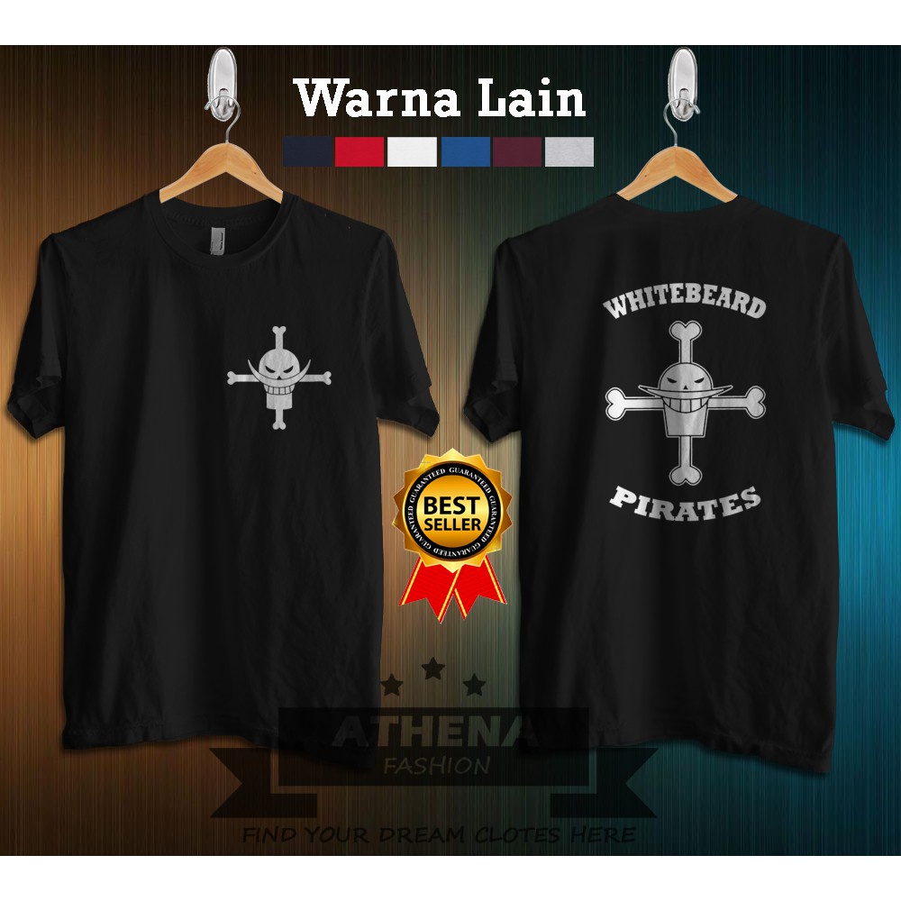 KAOS BAJU DISTRO ANIME ONE PIECE WHITEBEARD PIRATES SHIROHIGE MURAH BERKUALITAS DISTRO